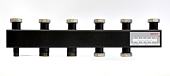 Стальной распределительный коллектор ROMMER на 3+1 выхода с накидными гайками